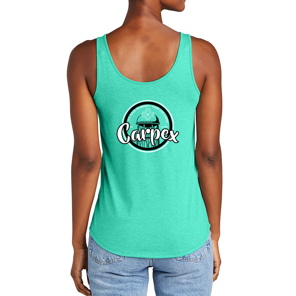 CLEARANCE ITEM - FiA Carpex - District Women’s Perfect Tri Relaxed Tank - (Aqua Heather/Medium)