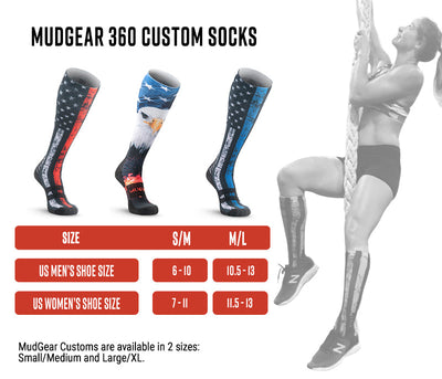 CLEARANCE ITEM - MudGear Custom Mexico Crew Height Socks (1 Pair)