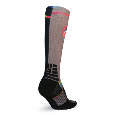 CLEARANCE ITEM - MudGear Custom United Gray Tall Compression Socks (1 Pair)