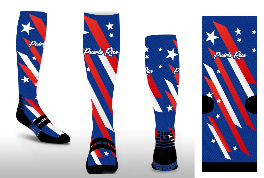 CLEARANCE ITEM - MudGear Custom Puerto Rico Tall Compression Socks (1 Pair)