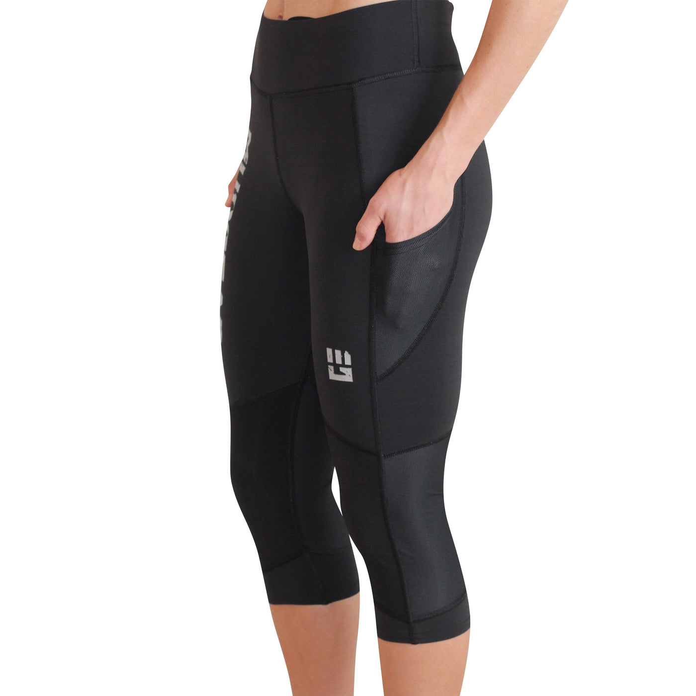 Women's Flex-Fit Compression Capri Leggings (Race Logo)