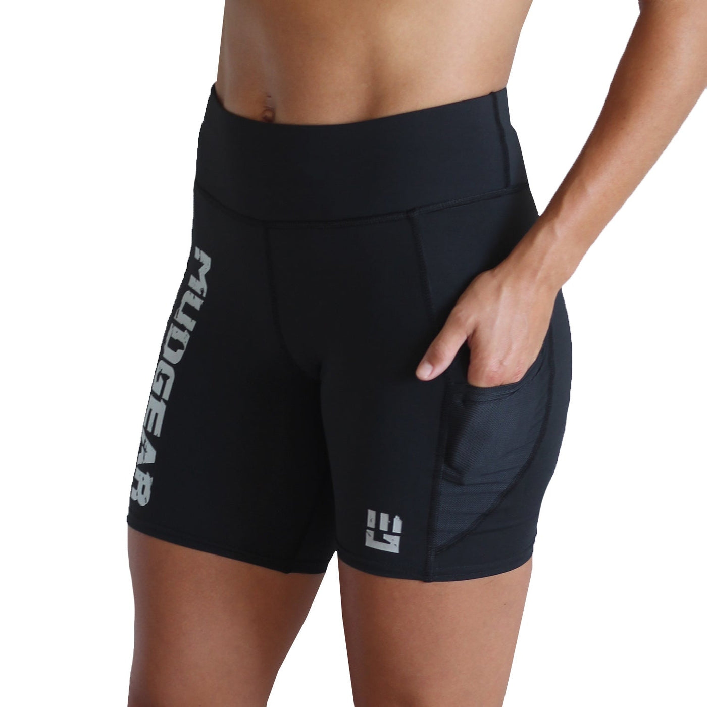 Women's Flex-Fit Compression Shorts 6-inch Inseam (Race logo)