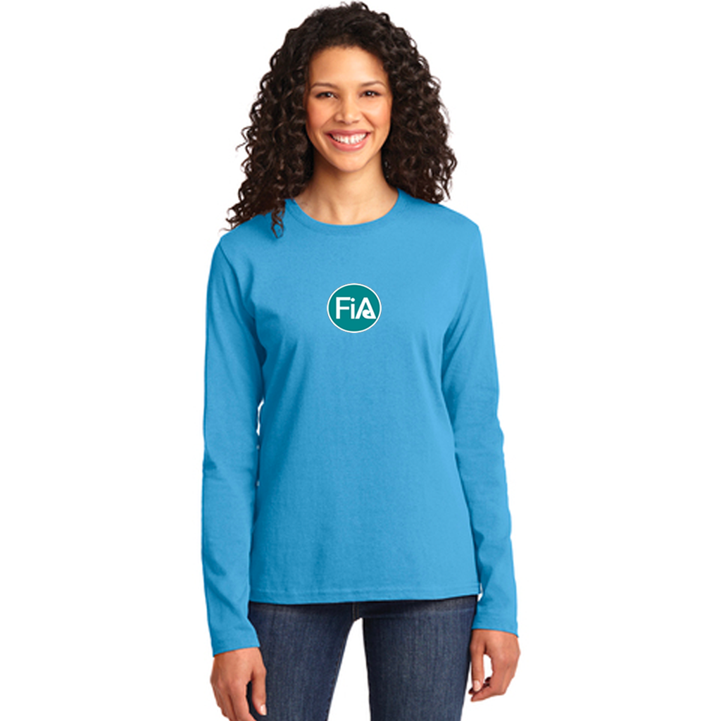 FiA Knoxville Word: Port & Company Ladies Long Sleeve Core Cotton Tee Pre-Order