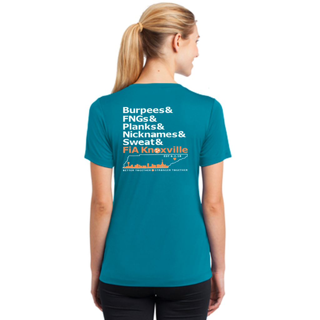 FiA Knoxville Word: Sport-Tek Ladies PosiCharge Competitor V-Neck Tee Pre-Order