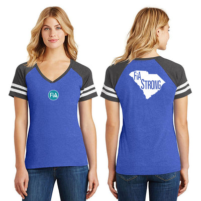 FiA Strong - SC District Women’s Game V-Neck Tee Pre-Order