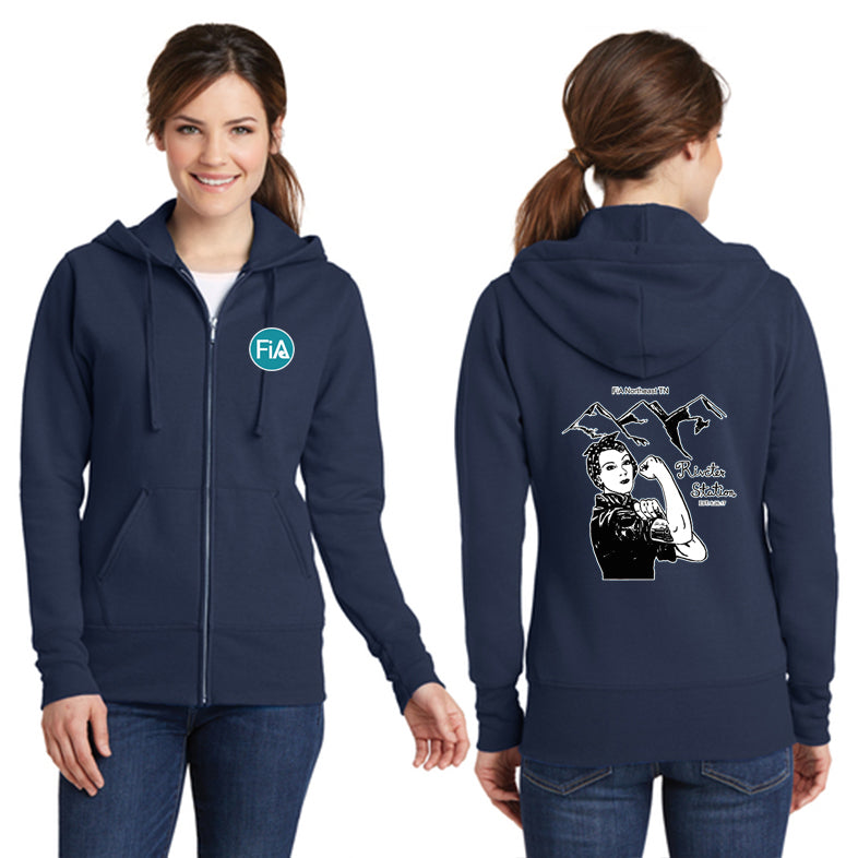 FiA - TN: Johnson City Port & Company Ladies Core Fleece Full-Zip Hooded Sweatshirt Pre-Order