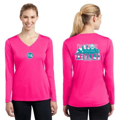 FiA Lenoir Sport-Tek Ladies Long Sleeve PosiCharge Competitor V-Neck Tee Pre-Order