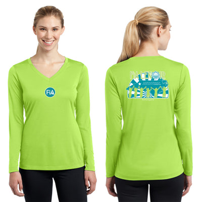 FiA Lenoir Sport-Tek Ladies Long Sleeve PosiCharge Competitor V-Neck Tee Pre-Order