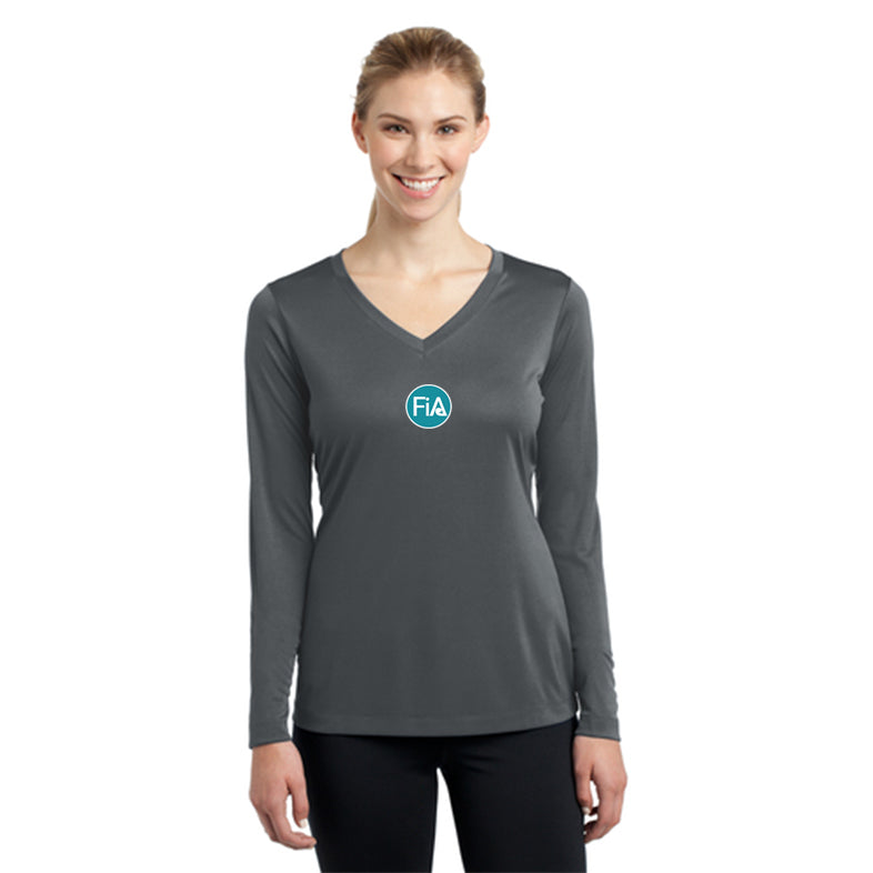 FiA Lenoir Sport-Tek Ladies Long Sleeve PosiCharge Competitor V-Neck Tee Pre-Order