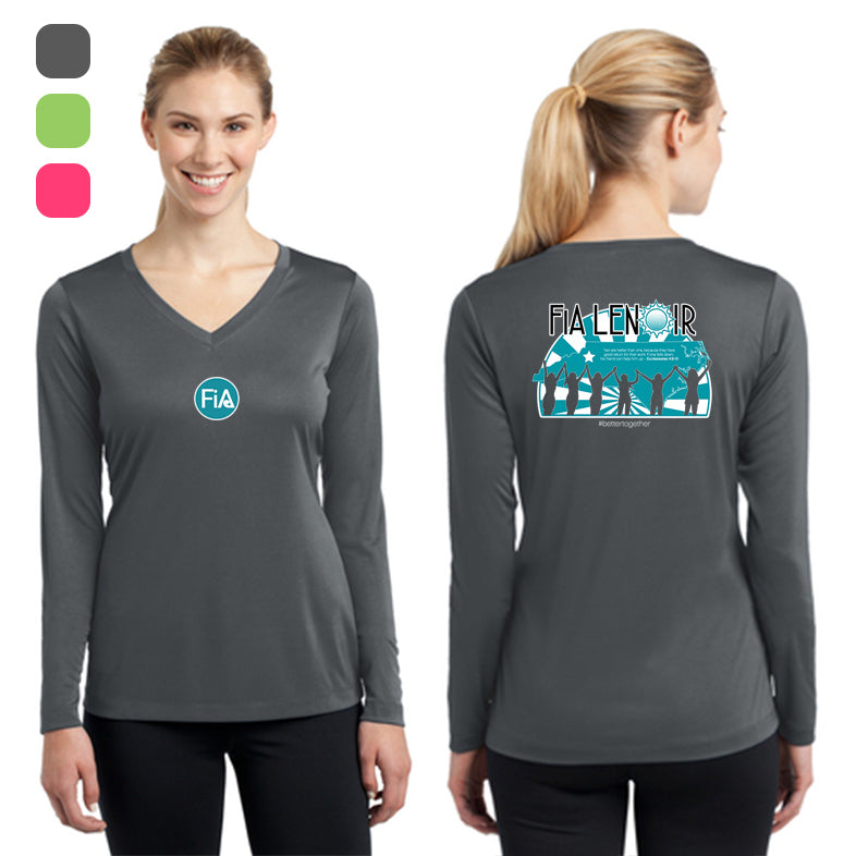 FiA Lenoir Sport-Tek Ladies Long Sleeve PosiCharge Competitor V-Neck Tee Pre-Order