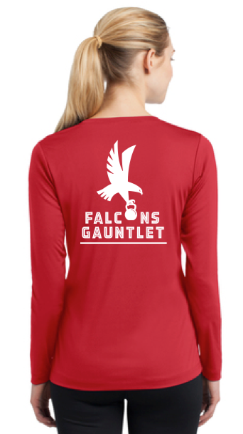 FiA Falcons Gauntlet Sport-Tek Ladies Long Sleeve Competitor V-Neck Tee Pre-Order