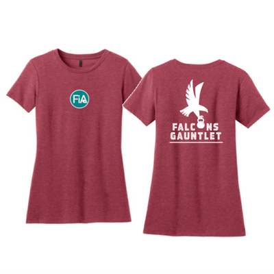 FiA Falcons Gauntlet District Made Ladies Perfect Blend Crew Tee Pre-Order