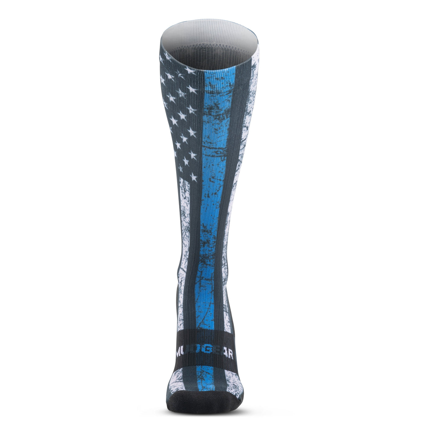 MudGear Custom First Responder Blue Line Compression Sock (1 pair)