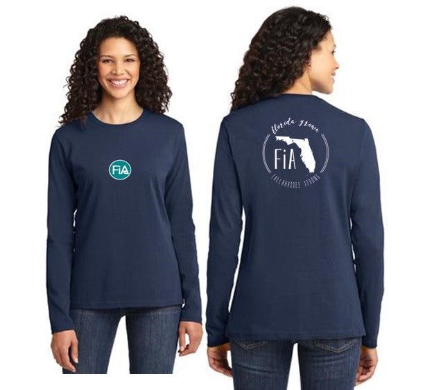 FiA Tallahassee Port & Company Ladies Long Sleeve Cotton Tee Pre-Order