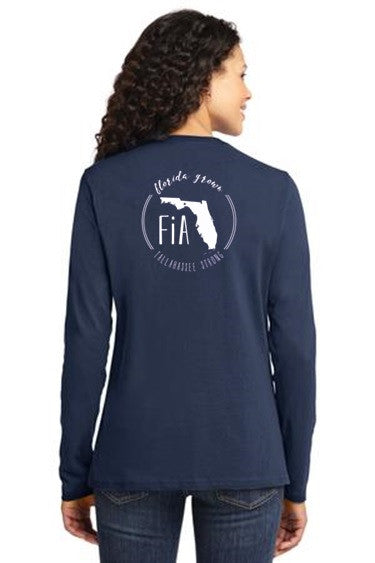 FiA Tallahassee Port & Company Ladies Long Sleeve Cotton Tee Pre-Order